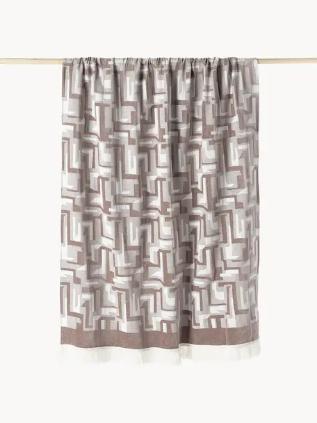 Plaid in tessuto jacquard con frange Fran, 100% cotone

Il materiale utilizzato in questo prodotto è testato per le sostanze nocive e certificato secondo lo STANDARD 100 by OEKO-TEX®, 6457CIT, CITEVE, Torrone, beige chiaro, Larg. 130 x Lung. 170 cm