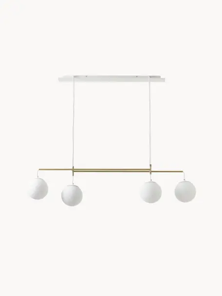 Velké závěsné svítidlo Flux, Bílá, Š 127 cm, V 150 cm