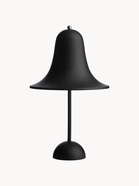 Lámpara de mesa LED regulable Pantop, portátil, Plástico, Negro, Ø 18 x Al 30 cm