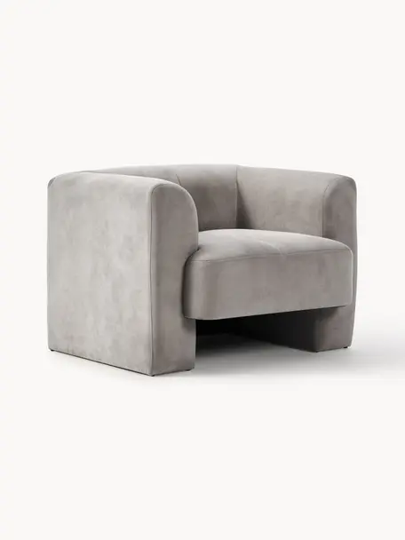 Sillón Bobi, Tapizado: 88% poliéster, 12% nylon , Estructura: madera de pino maciza Est, Tejido gris, An 100 x F 82 cm