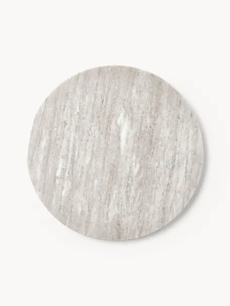 Plat de service décoratif en marbre Como, Marbre, Beige, marbré, Ø 35 x haut. 2 cm