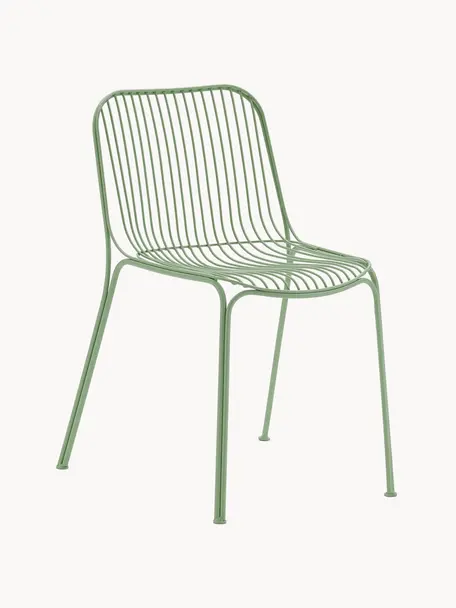 Zahradní židle Hiray, Pozinkovaná lakovaná ocel, Šalvějově zelená, Š 53 cm, V 55 cm