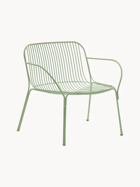 Fotel ogrodowy Hiray, Stal ocynkowana, lakierowana, Szałwiowy zielony, S 73 x G 65 cm
