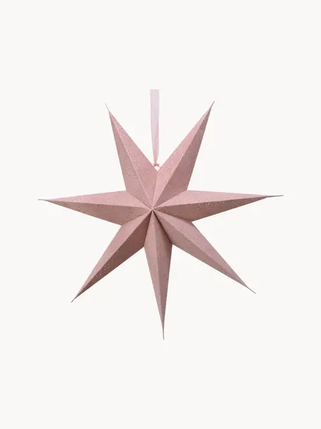 Estrellas luminosas grandes Amelia, 2 uds., Papel, Rosa, An 60 x Al 60 cm