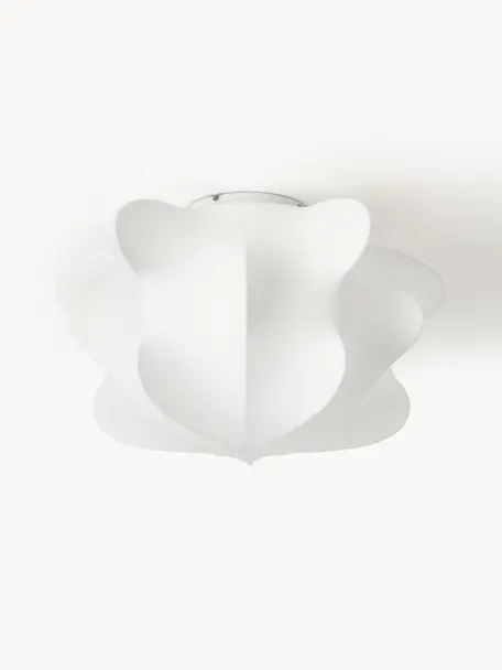 Lampa sufitowa o wyglądzie jedwabiu Arwa, Biały, Ø 52 x W 31 cm