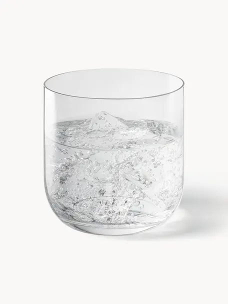 Waterglazen Eleia, 4 stuks, Crystal glas/kristalglas, Transparant, Ø 7 x H 9 cm, 330 ml