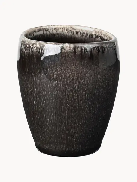 Tasses à expresso artisanales Nordic Coal, 6 pièces, Grès cérame, Noir, Ø 7 x haut. 8 cm, 100 ml