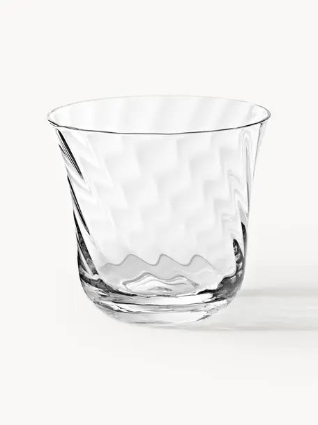 Verres à eau soufflés bouche Swirl, 4 pièces, Transparent, Ø 10 x haut. 9 cm, 300 ml