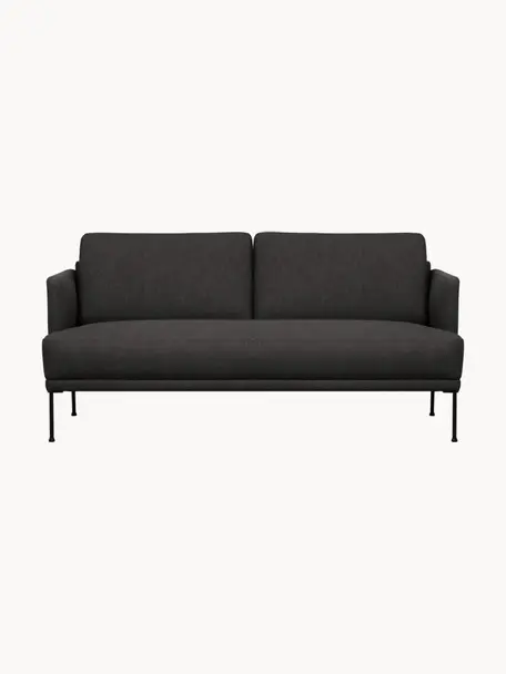 Sofa Fluente (2-Sitzer), Bezug: 100% Polyester Der hochwe, Gestell: Massives Kiefernholz, FSC, Webstoff Anthrazit, B 166 x T 85 cm