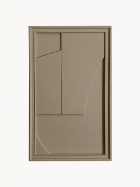 Decorazione da parete fatta a mano Verge, Struttura: legno, finitura satinata, Beige, Larg. 30 x Alt. 50 cm