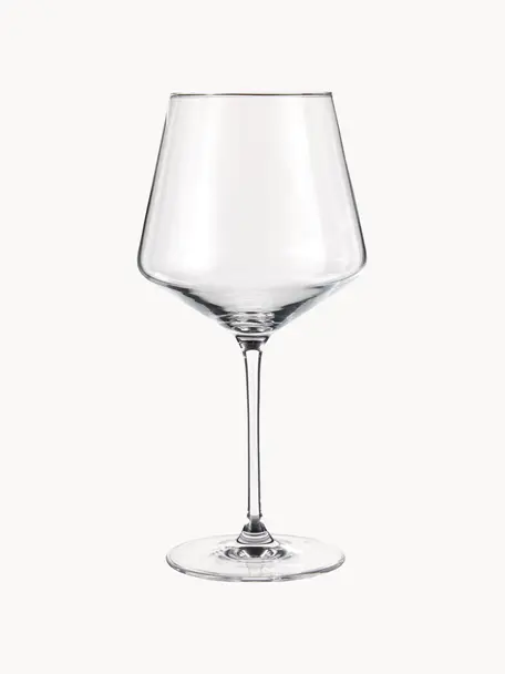 Bolvormige rode wijnglazen Burgunder Puccini, 6 stuks, Teqton® glas, Transparant, Ø 11 x H 23 cm, 730 ml