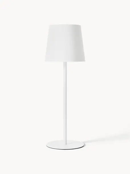 Lampada da tavolo con luce regolabile con porta USB Fausta, Paralume: plastica, Bianco, Ø 13 x Alt. 37 cm