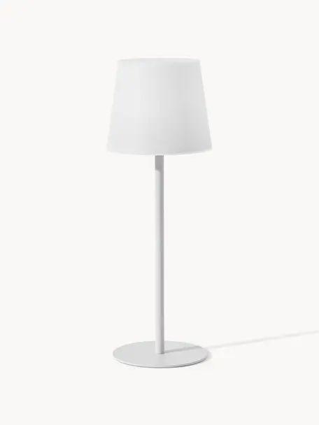 Stmívatelná stolní lampa s USB portem Fausta, Bílá, Ø 13 cm, V 37 cm