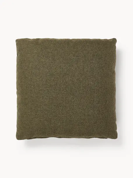 Coussin de canapé Melva, Tissu vert olive, larg. 50 x long. 50 cm