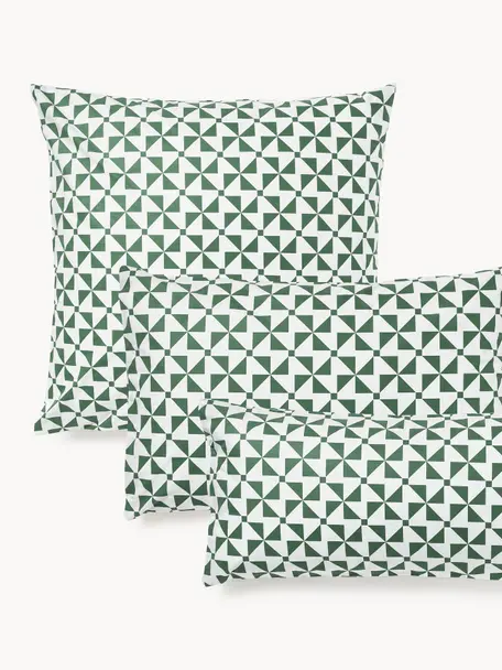 Katoenen kussenhoes Benson, Weeftechniek: renforcé Draaddichtheid 1, Groen, B 60 x L 70 cm