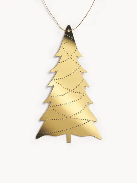 Addobbo albero di Natale Deco Tree 4 pz, Acciaio inossidabile, ottonato, Dorato, Larg. 7 x Alt. 11 cm