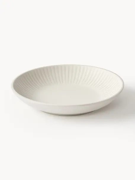 Tanier na cestoviny Zabelle, 4 ks, Kamenina, Lomená biela, svetlobéžová, Ø 24 x V 5 cm