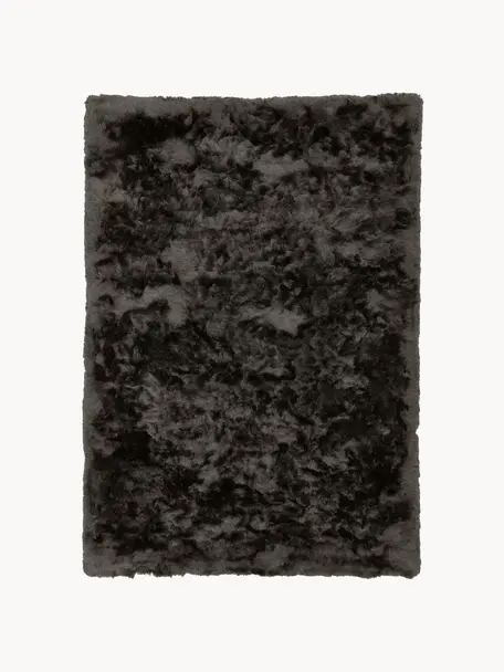 Glänzender Hochflor-Teppich Jimmy, Flor: 100% Polyester, Anthrazit, B 120 x L 180 cm (Größe S)