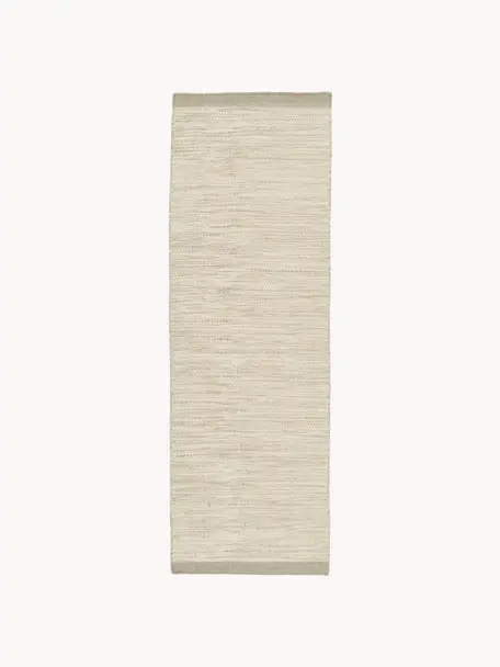 Ručně tkaný vlněný běhoun Asko, melírovaný, Béžová, Š 80 cm, D 250 cm