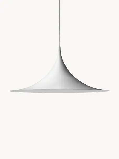 Hanglamp Semi, verschillende formaten, Gecoat aluminium, Wit, mat, Ø 30 x H 15 cm