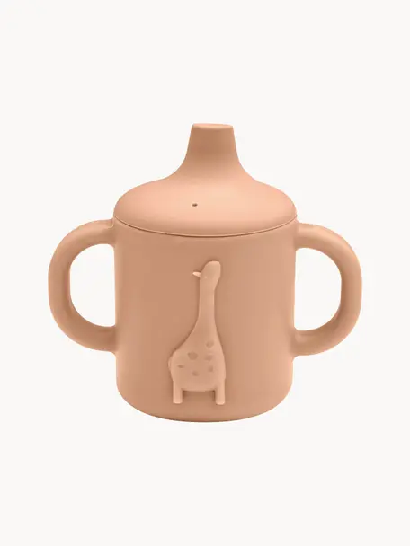 Tasse à bec Amelio, 100 % silicone, Vieux rose, Ø 7 x haut. 11 cm, 160 ml