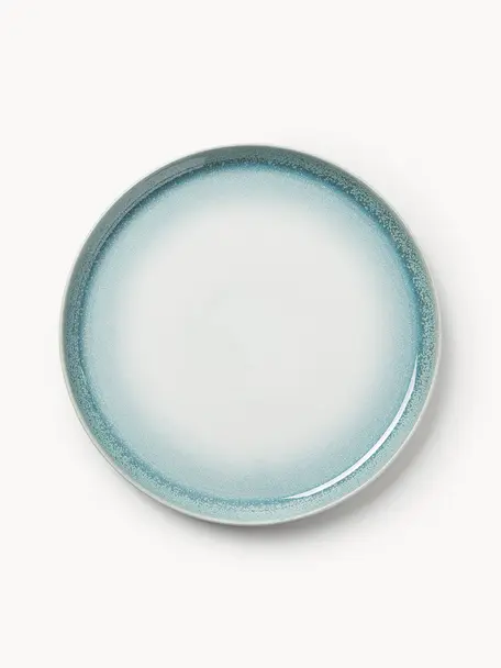 Speiseteller Havana, 4 Stück, Steinzeug, glasiert, Blautöne, Ø 27 x H 3 cm