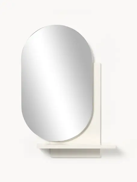 Nástenné zrkadlo s odkladacím priestorom Sorin, Biela, Š 55 x V 79 cm