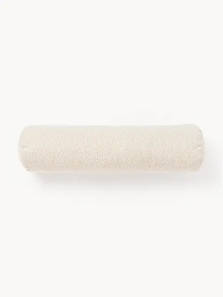 Rouleau de nuque de canapé bouclé Sofia, Bouclette beige clair, Ø 17 x long. 68 cm