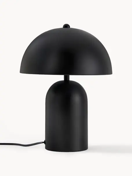 Malá retro stolová lampa Walter, Čierna, Ø 25 x V 34 cm