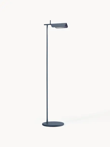 Lampa podłogowa LED z funkcją przyciemniania Tab, Stelaż: aluminium powlekane, Szaroniebieski, W 110 cm