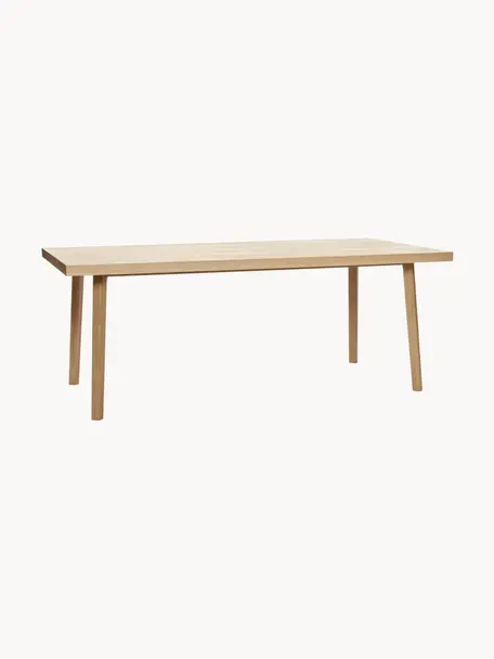 Table avec motif à chevrons Herringbone, tailles variées, Bois de chêne, certifié FSC, Bois de chêne, larg. 200 x prof. 100 cm