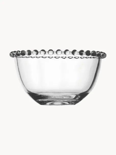 Cuencos de vidrio Perles, 2 uds., Vidrio, Transparente, Ø 14 cm