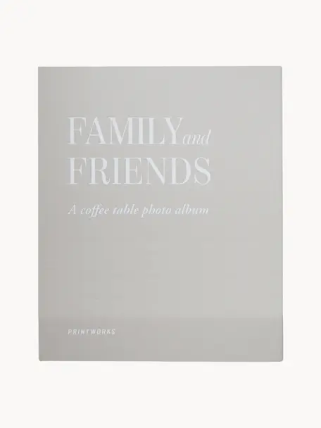Fotoalbum Family And Friends, 55 % sivá lepenka, 18 % polyester, 15 % papier, 2 % bavlna

Tento produkt je vyrobený z trvalo udržateľného dreva s certifikátom FSC®., Svetlosivá, Š 32 x V 26 cm
