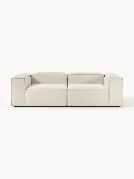 Sofá modular Lennon (3 plazas), Tapizado: 100% poliéster Alta resis, Estructura: madera contrachapada de p, Patas: plástico Este producto es, Tejido blanco Off White, An 242 x F 121 cm