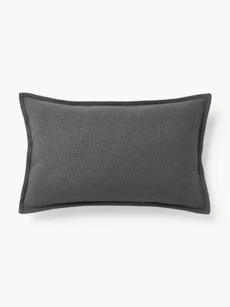 Poszewka na poduszkę z bawełny Vicky, 100% bawełna, Ciemny szary, S 30 x D 50 cm