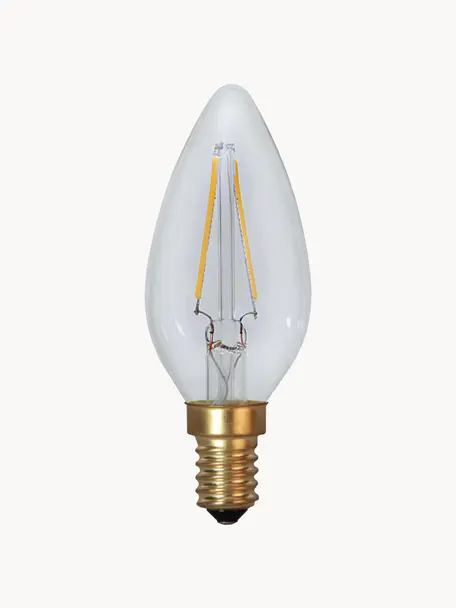 Lampadina E14, 120lm, bianco caldo, 6 pz, Lampadina: vetro, Base lampadina: alluminio, Trasparente, Ø 4 x Alt. 10 cm