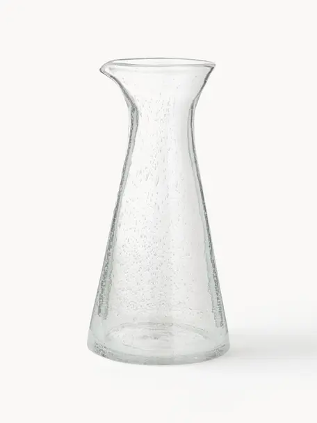 Mundgeblasene Wasserkaraffe Bubble mit dekorativen Luftbläschen, 800 ml, Glas, mundgeblasen, Transparent, 800 ml