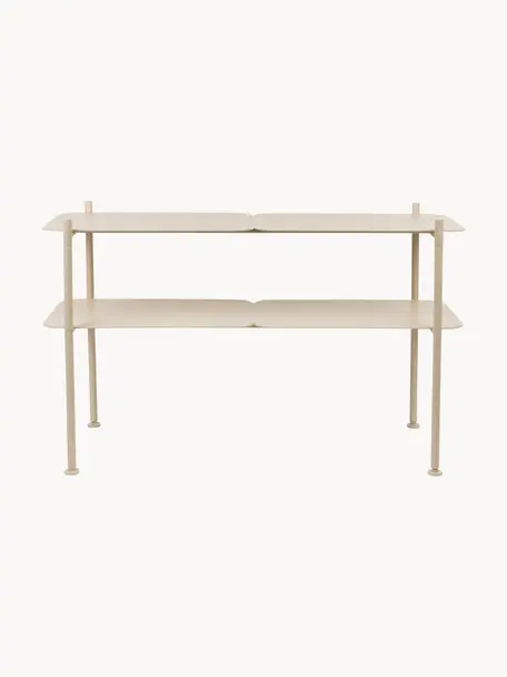 Consola de metal River, Metal recubierto, Beige, An 100 x Al 62 cm