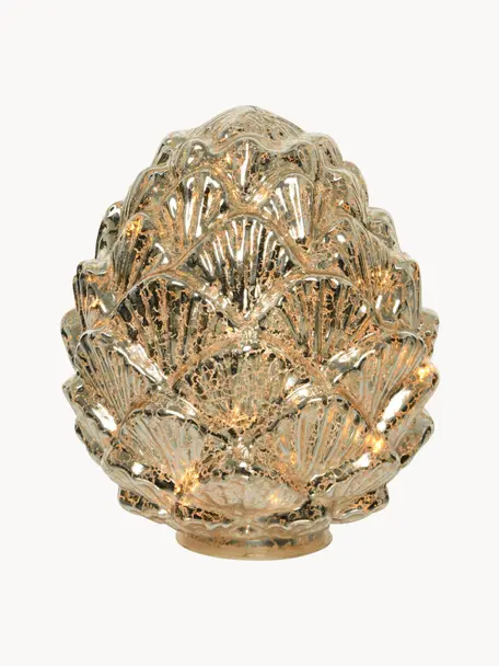 Pieza luminosa LED Paulina, Plástico, Plateado, Ø 17 x Al 19 cm