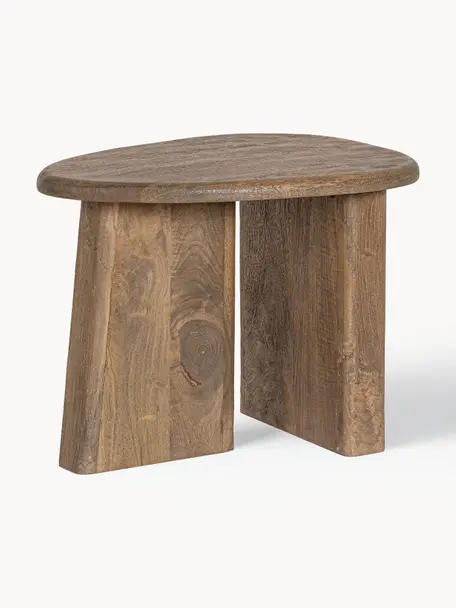 Oválný konferenční stolek z mangového dřeva Zacatecas, Mangové dřevo, Mangové dřevo, Š 60 cm, H 45 cm