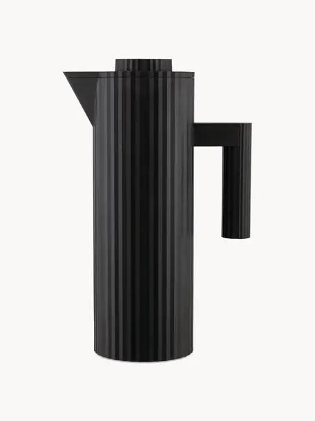 Pichet isotherme Plissé, 1 L, Résine thermoplastique, verre, Noir, 1 L