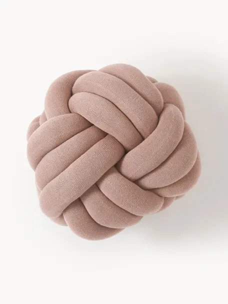 Spletený polštář Twist, Starorůžová, Š 30 cm, D 30 cm