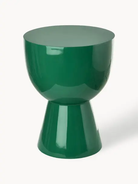 Stolik pomocniczy Tam Tam, Tworzywo sztuczne lakierowane, Ciemny zielony, Ø 36 x W 47 cm