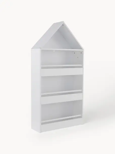 Bibliothèque pour enfant Belize, MDF, Blanc, larg. 60 x haut. 120 cm