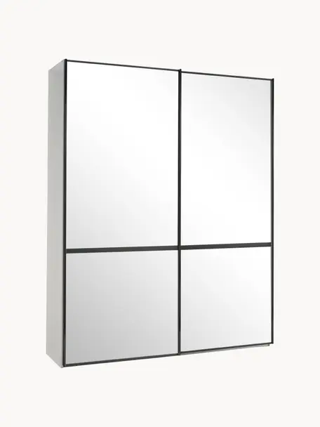 Schuifdeurkast Montreal, 2 deuren, Spiegelglas, B 200 x H 217 cm