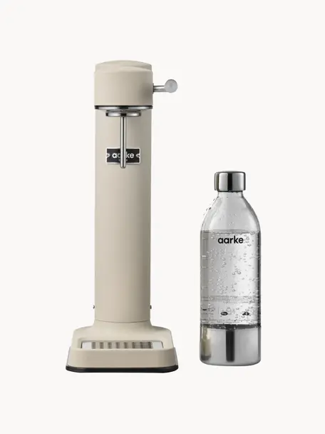 Waterbubblerset Carbonator 3, Fles: kunststof, BPA-vrij, Beige, mat, Set met verschillende formaten