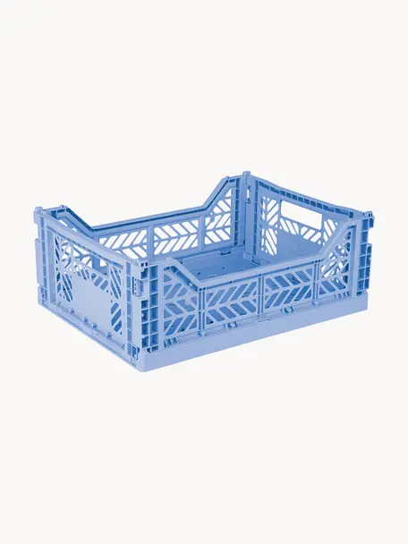 Caja plegable Midi, 40 cm, Plástico, Azul, An 40 x F 30 cm