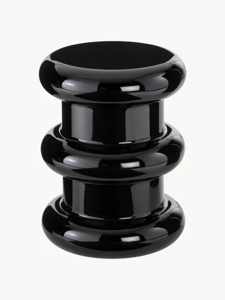 Taburete/ Mesa auxiliarde diseño Pilasto, Material termoplástico pigmentado, Negro, Ø 35 x Al 46 cm