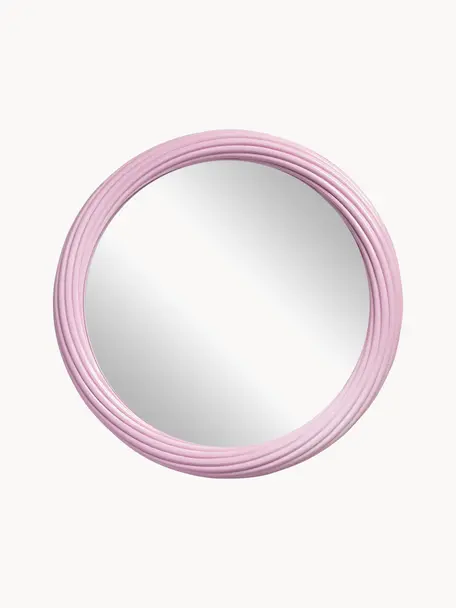 Kulaté nástěnné zrcadlo Churros, Růžová, Ø 45 cm