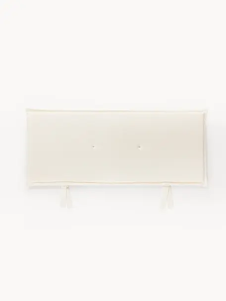 Cuscino panca monocromatico Ortun, Rivestimento: 100% polipropilene, Bianco latte, Larg. 48 x Lung. 120 cm